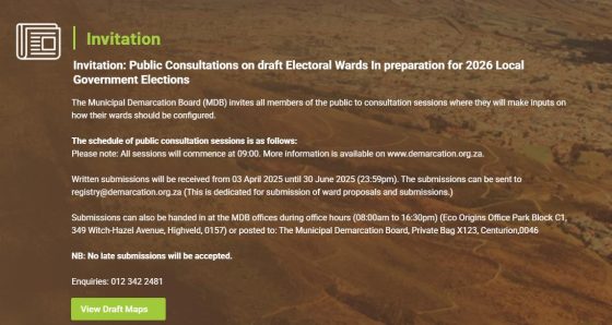 MDB Ward boundary changes proposed for Overstrand