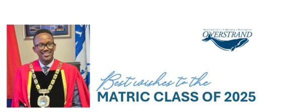 MATRIC FINAL EXAMS ARE HERE – Mayor Klaas has a message just for you!