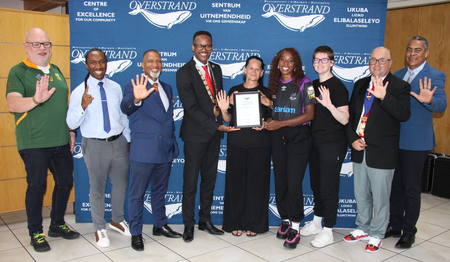 Over Strand Power Overstrand honours rugby heroes - Overstrand Municipality