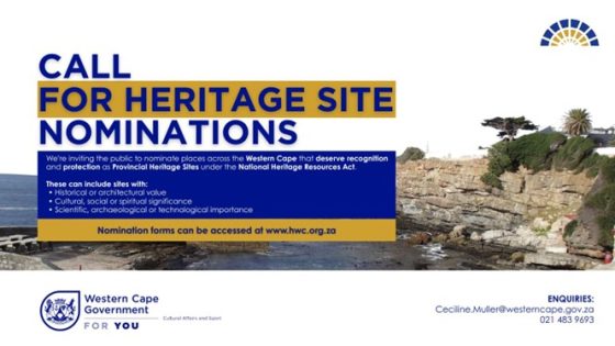 Call for heritage site nominations