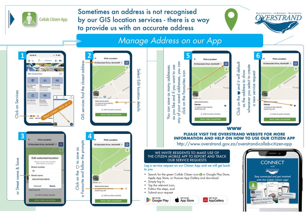 Over Strand Power Manage Address on Citizen App - Overstrand Municipality